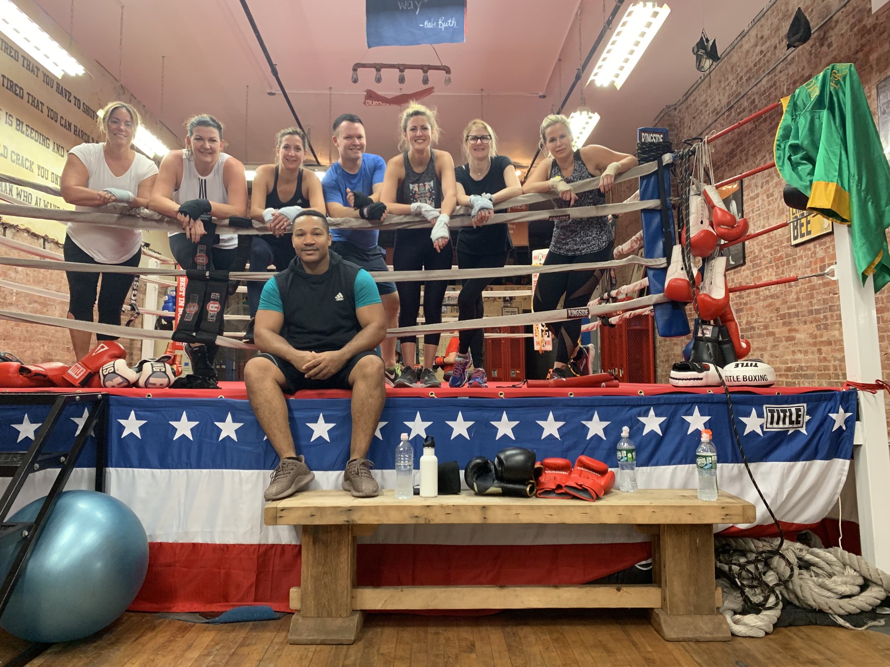 Team leadership retreat at a boxing gym